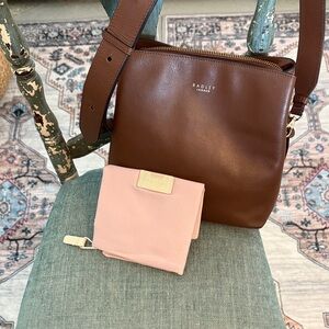 Radley London Caramel Brown Leather Crossbody Bag